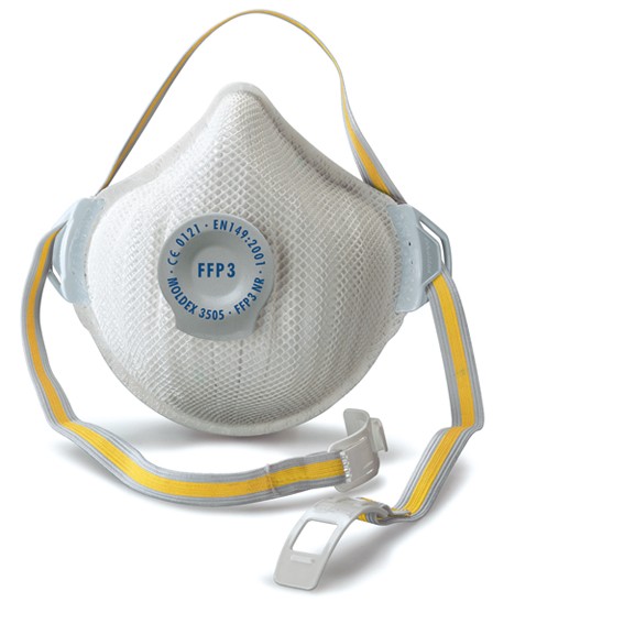 Atemschutzmaske Moldex 'Air' FFP3 NR, mit Klimaventil, Clip-Verschluß