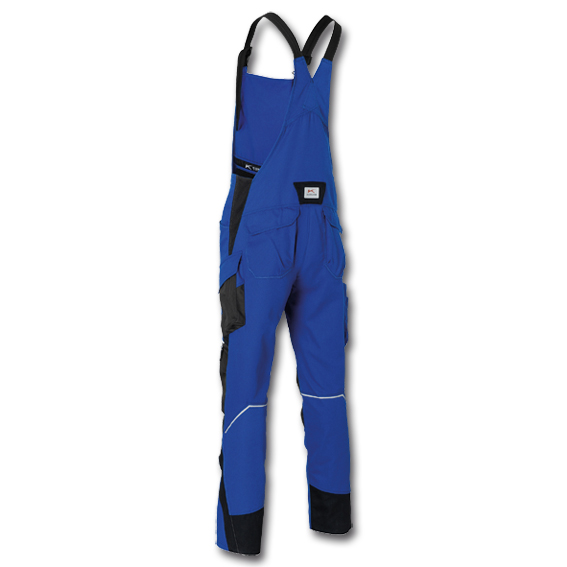 Arbeitsschutz Latzhose SHOP | 3125 BODYFORCE KÜBLER kbl.blau/schwarz Berufsbekleidung Latzhosen | STRENGE - | |